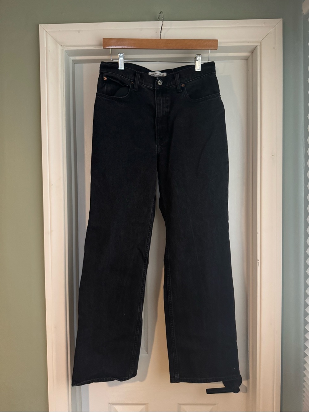 Abercrombie & Fitch Black Straight Leg Jeans
